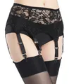 Produktbild: Oberschenkel Spitze Strumpfgürtel mit 6 Strapsen Dehnbar Strapsgürtel für Des...