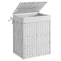 Produktbild: Wäschekorb, Wäschesammler 90 L, Wäschebox aus synthetischem Rattan, mit Decke...