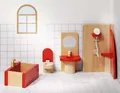 Produktbild: Puppenhausmöbel BADEZIMMER Bad Dusche Toilette WC Puppenhaus Puppenstube Holz