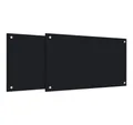 Produktbild: vidaXL Küchenrückwand Küchenrückwände 2 Stk. Schwarz 70x40 cm Hartglas, (2-tlg)