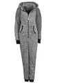 Produktbild: Eight 2 Nine Damen Teddyfleece Jumpsuit mit Kapuze und Öhrchen, Flauschiger Overall mit Daumenlöchern, kuschelig bequemer One-Piece für entspannte Stunden, schwarz, grau, rosa XS-XL Dark-Grey XS/S