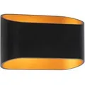 Produktbild: Design Wandleuchte schwarz mit Gold - Alone r.