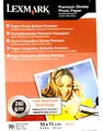 Produktbild: LEXMARK Fotopapier Photo PREMIUM 140 Blatt Hochglanz foto INKJET DIN A6 10x15cm