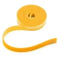 Produktbild: deleyCON 2m Klett Kabelbinder Klettband Klettbandrolle 10mm Breit Kabelmanagement Kabelorganizer Klettkabelbinder Klettverschluss zuschneidbar Gelb