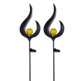Produktbild: etc-shop LED Solarleuchte, LED-Leuchtmittel fest verbaut, Solarleuchte Flamme Garten Solarstab für Außen Solar Garten Deko für