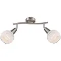 Produktbild: LUXUS DECKENSTRAHLER DECKENLEUCHTE DECKENLAMPE 2-FLAMMIG SPOT GLAS 61848056