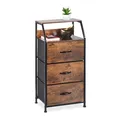 Produktbild: Standregal Regal-Kommode Bücherregal 3 Schubladen 2 Ablagen Vintage Regal