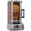 Produktbild: oneConcept Kebap Master Dönergrill, Gyrosgrill mit Glasschiebetür, geschlossen, Dönerspieß, Edelstahl, Vertikalgrill - Silber
