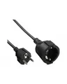 Produktbild: InLine Strom-Verlängerung Schutzkontakt Stecker Buchse schwarz 1m Kabel Verlängerungskabel Strom/Netzteil 1 m (16400)