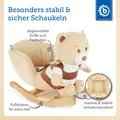 Produktbild: Bieco Plüsch Schaukeltier Bär Bubu 62x30x48cm | Schaukelpferd Baby | Schaukeltier Baby | Kinderschaukel Indoor | Baby Wippe | Baby Schaukel | Schaukel Baby Spielzeug ab 1 Jahr | Holz Spielzeug Baby