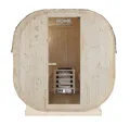 Produktbild: HOME DELUXE Sauna Outdoor Sauna CUBE - Größenauswahl, BxTxH: 194 x 120 x 185 cm, 38,00 mm, (inkl. 3,6 kW Saunaofen & Saunazubehör) Saunahaus aus Fichtenholz I Gartensauna