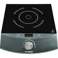 Produktbild: Hyundai Einzel-Induktionskochplatte IND133, 1800W, LED-Display, Ø 24cm, Thermostat, Temperatureinstellung schwarz
