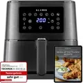Produktbild: KLAMER Heißluftfritteuse XL 5,5l, Multifunktionale Heissluftfritteuse, ölfreie Fritteuse, 1700W Airfryer - Schwarz