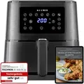 Produktbild: KLAMER Heißluftfritteuse XL 5,5l, Multifunktionale Heissluftfritteuse, ölfreie Fritteuse, 1700W Airfryer
