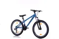 Produktbild: BERLIN BIKE Mountainbike 24 Zoll mit Aluminium-Rahmen, 21-Gang-Kettenschaltung, Federgabel mit Luftfederung - Blau