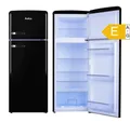 Produktbild: Amica KGC 15634 S Retro Kühlschrank Gefrierkombi schwarz 144cm E-Klasse