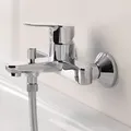 Produktbild: Grohe BauEdge Wannenarmatur 23334000 chrom, mit Rückflussverhinderer und Umstellung