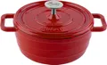 Produktbild: Sallys Gusseisentopf Medium - Lava Red Majolika
