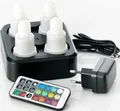 Produktbild: Duni 4er LED-Set 176506 Multicolor inkl. Fernbedienung und 4er Ladestation