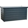 Produktbild: Metall Auflagenbox Kissenbox Gartentruhe Gartenbox Aufbewahrungsbox Anthrazit - Blau