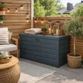 Produktbild: Metall Auflagenbox Kissenbox Gartentruhe Gartenbox Aufbewahrungsbox Anthrazit