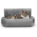 Produktbild: lionto Katzenheizungsliege mit Plüschbezug, dunkelgrau