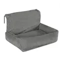 Produktbild: lionto Katzenheizungsliege mit kuscheligem Plüschbezug, warmes Katzenbett zum Einhängen mit Metallhaken für alle gängigen Heizungen, waschbare Katzenhängematte aus gemütlichem Material, dunkelgrau