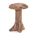 Produktbild: DESIGN DELIGHTS Massiver Teak HOCKER Darwin | 47x30 cm, Wurzelholz | Massivhocker, Wurzel Pilzhocker, Teak Skulptur, Wurzelhocker, Treibholz Pilz Figur, Pflanzenhocker