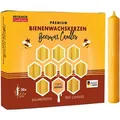Produktbild: BRUBAKER Kerzen 100% Bienenwachs, Baumkerzen, gelb, Ø 1,25 cm, Höhe 9,5 cm, 20 Stück