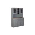 Produktbild: Inter Link FSC Buffet Buffetschrank Westerland - Kiefer Massivholz - 5 Türen,3 Schubladen - Grau, Sepia lackiert