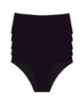 Produktbild: Occulto Damen Seamless Slip 5er Pack (Modell: Savona), Nahtlose Frauen Unterwäsche Schwarz XL