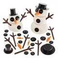 Produktbild: Baker Ross FX867 DIY-Schneemann-Zubehör-Set - Packung mit 120, Weihnachts-Kunsthandwerk-Deko-Sets für Kinder, Mittel