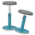 Produktbild: Leitz Active Sitz-Steh-Hocker, Ergonomischer höhenverstellbarer Wipphocker für 46 cm bis 79 cm Höhe, Runder Bürodrehstuhl/-hocker, Ergo Cosy Serie, blau, 65180061