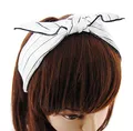 Produktbild: axy HR33 Haarreif Serie 33 Hair Band mit Schleife -Vintage-Wunderschön Stirnband (Motiv 10 - Weiss)