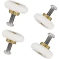 Produktbild: Duschkabinenrollen Ersatz 19mm 4 Stück Edelstahl Kunststoff Messing