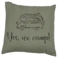 Produktbild: David Fussenegger Kissenhülle Silvretta 'Yes, we camp' 50 x 50 cm Efeu - 8246/55