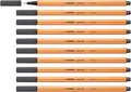 Produktbild: STABILO - Fineliner - point 88-10er Pack - schwarzgrau