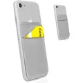 Produktbild: Handy Kartenhalter RFID Blocking Kartenfach Smartphone Etui Silber selbstklebend - Silber