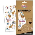 Produktbild: Farbviereck Bibi und Tina Aufkleber Fahrrad - Roller - Kinderwagen - Helm Geschenk Fahrradaufkleber Pferden Martinshof Kindergeburtstag Pferde | R0013