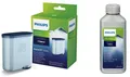 Produktbild: 1 x SAECO Philips AquaClean + 1 x 250ml Saeco Entkalker Wartungs Kit