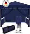 Produktbild: Kronenburg Faltpavillon 3x3m - Wasserfest, UV-Schutz 50+, 4 Seitenteile, blau