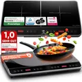 Produktbild: Doppel-Induktions-Kochfeld, -Kochplatte 3600W, 18 Stufen, 24h Timer