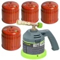Produktbild: KINZO Lötbrenner 4 x Kartusche Lötlampe Stechgas Butan Löten Gasbrenner Lötgerät