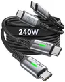 Produktbild: INIU 240W USB C Kabel, [2Stück 1m] PD USB C auf USBC Schnellladekabel
