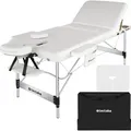 Produktbild: tectake® 3 Zonen Massageliege Ko Tao Breite 78 cm, Polsterung 5 cm 212 x 108 x 90 cm - Weiß