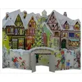 Produktbild: Adventskalender Stadt mit Mauer, winterliche Dekoration, 35x26,5cm - Schwarz