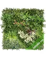 Produktbild: JELLE & JACOB Künstliche Pflanzenwand Indoor & Outdoor, Blumenwand Sommerwiese, 100x100 cm, pflegeleicht & langlebig - für Wohlfühl-Atmosphäre, Kunstpflanzen Wand, Green Wall, Pflanzen Wand