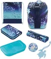 Produktbild: Herlitz SoftLight Plus Greenline Blue Ice - Brotdose - Federmäppchen - Pencil pouch - Schultasche - Sporttasche - Mädchen - Weiterführende & Grundschule - Rucksack - 18 l - Fronttasche - Seitentasche
