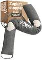 Produktbild: Praknu Zugluftstopper für Türen 90cm - Waschbarer Stoff - Energiesparend - Extra Schwer - Luftzugstopper für Türen und Fenster - Grau - Türdichtung unten gegen Zugluft - Windstopper für Haustür