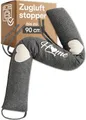 Produktbild: Praknu Zugluftstopper 90cm - Waschbar - Extra Schwer - Für Türen und Fenster - Grau, Einzeln, 1-tlg., Einzelartikel, Effektiver Kältestopp vor Zugluft unter der Tür - Wärmedämmung